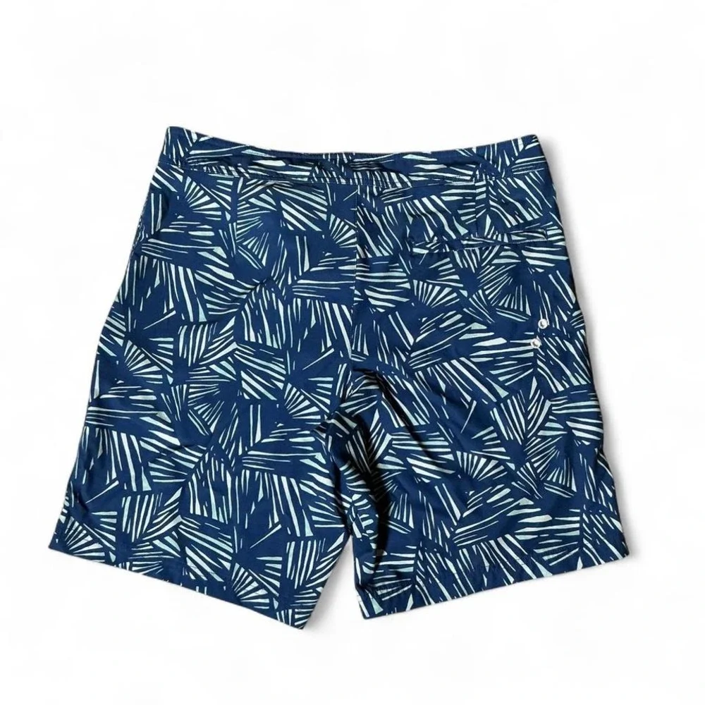 American Eagle Men's Board Shorts Palm Leaf Print Blue‎ White Size Large
